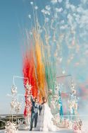 Feux d’artifices mariage gender reveal