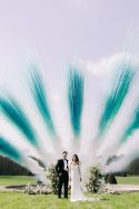 Feux d’artifices mariage gender reveal